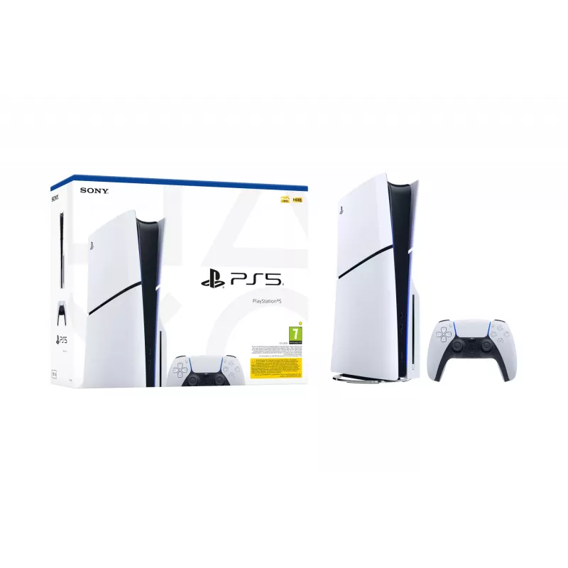 Sony PlayStation 5 (modeļu grupa - slim), PlayStation 5, Melns, Balts, 16384 MB, GDDR6, 448 GB/s, AMD