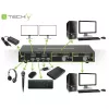 Techly IDATA DP-KVM2 KVM slēdzis melns