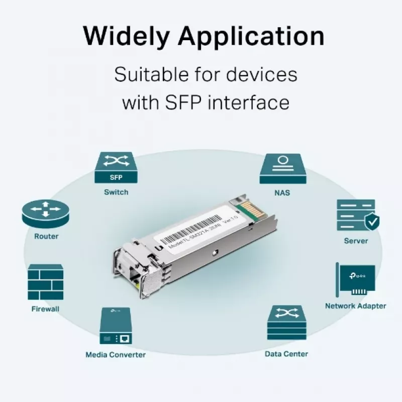 TP-Link Gigabit Single-Mode WDM Bi-Directional SFP Module, Fiber optic, 1250 Mbit/s, SFP, LC (UPC), 9/125 µm, BX
