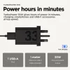 Lādētājs Motorola TurboPower 33W USB-C GaN Melns, 1 m kabelis, ES spraudnis
