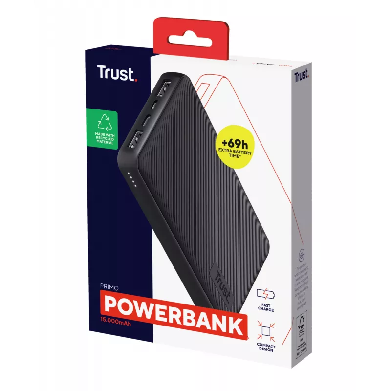 Trust Primo Lithium-Ion (Li-Ion) 15000 mAh Melns