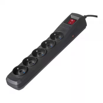 Strāvas sloksne ActiveJet ACJ COMBO 5G 1.5M — 5x Type E ligzdas, 1,5 m kabelis, 2300 W, 10 A, Type E spraudnis