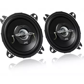Auto skaļrunis JVC CS-J420X apaļš 2-ceļu, 10 cm zemfrekvences skaļrunis, 2,5 cm neodīma augstfrekvences skaļrunis, 210 W maksimālā jauda, 21 W nominālā jauda, 4 Ω pretestība