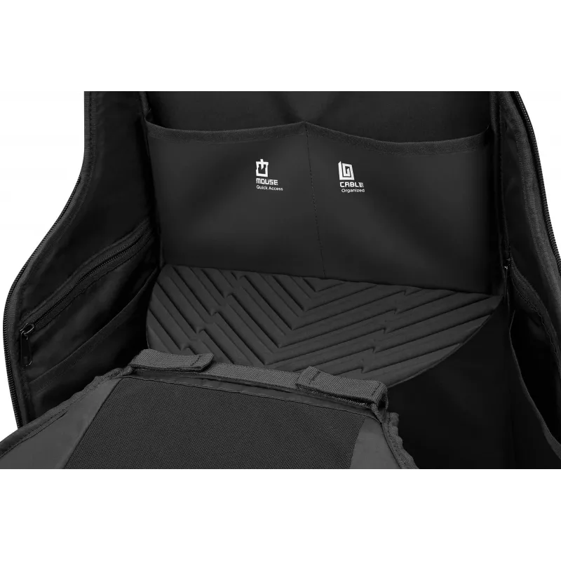 Mugursoma Lenovo GX41M53147 — poliesters, piemērota līdz 40,6 cm (16 collas), melna, 420×280×22 mm, 1,03 kg