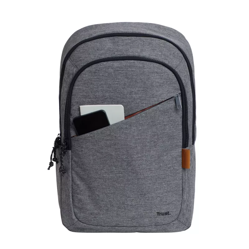 Mugursoma Trust Avana 40.6 cm 16 collas pelēka 3 nodalījumi