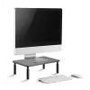 Brīvstāvošs galda monitora statīvs GEMBIRD MS-TABLE-01 — vienam displejam, 20 kg ietilpība, melns, manuāla augstuma regulēšana 100–140 mm