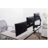 Monitora stiprinājums GEMBIRD MA-DA3-01 3-roku galda skava/caurule līdz 3×27 collas, VESA 75/100, gāzes atspere, melns