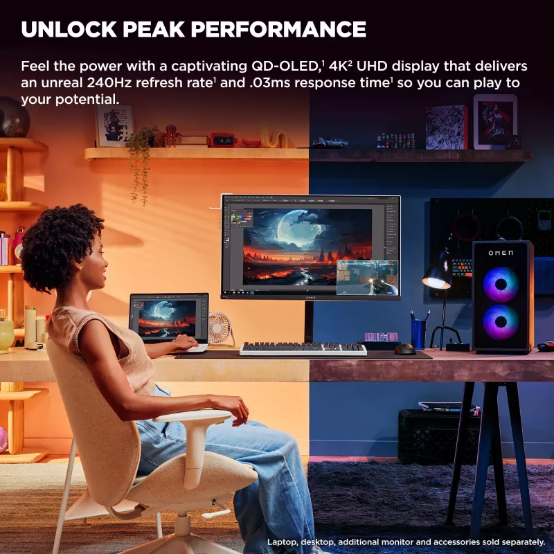 HP OMEN Transcend 31,5 collu UHD 240Hz OLED spēļu monitors - Transcend 32