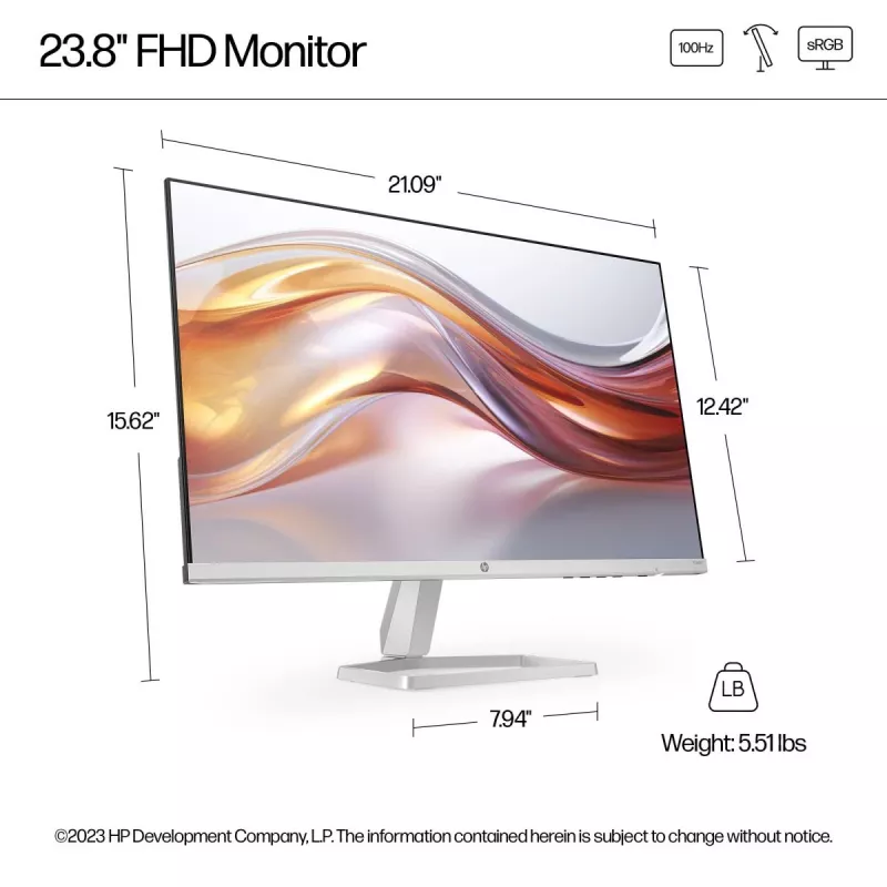 HP galda monitors – 5. sērija 524sf – 24 collas – 1920x1080 (FHD) – IPS