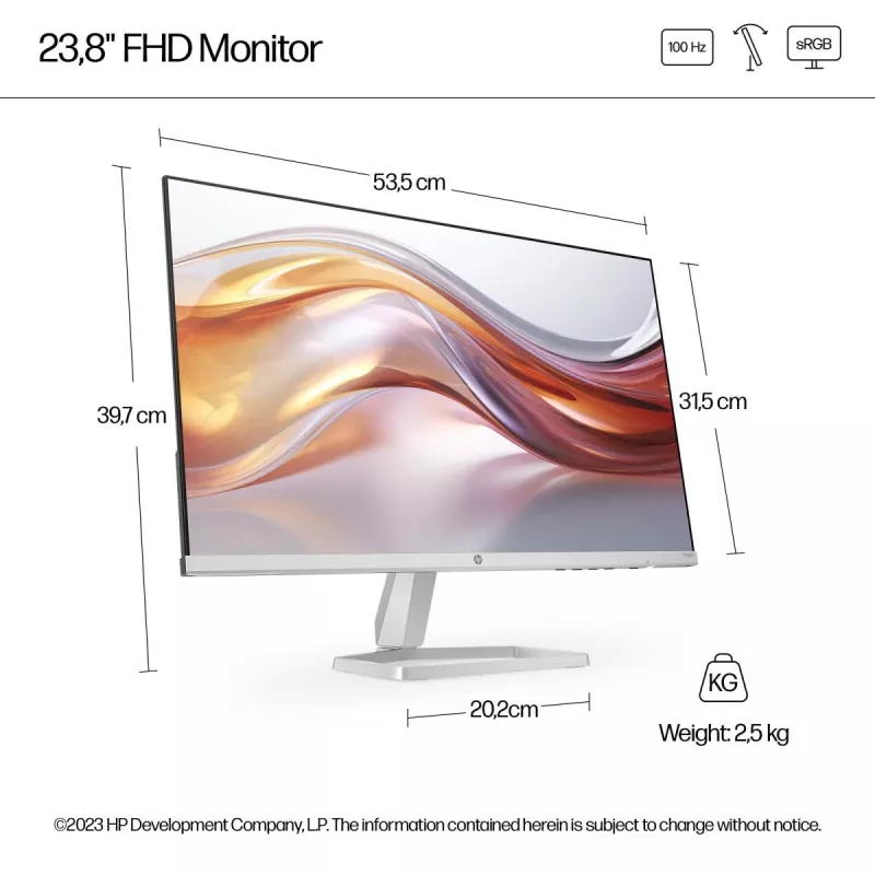 HP galda monitors – 5. sērija 524sf – 24 collas – 1920x1080 (FHD) – IPS