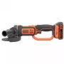 Leņķa slīpmašīna Melns & Decker BCG720N — bezvada 18V Li-Ion, 12,5 cm disks, līdz 8600 apgr./min, 3 roktura pozīcijas