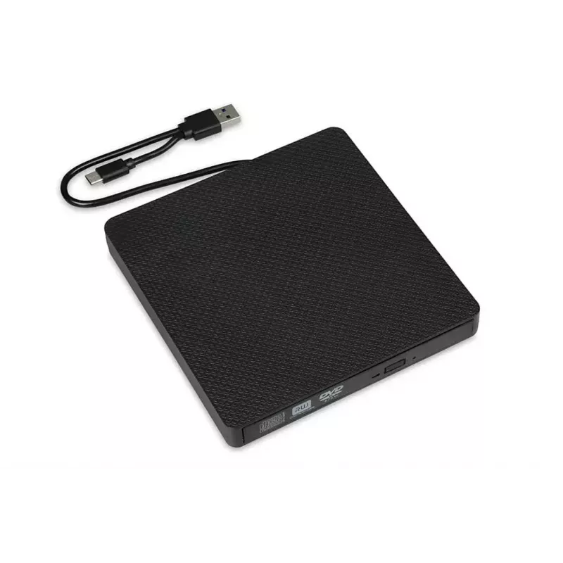 Optical Disc Drive IBOX IED03 DVD±RW USB 3.1 Gen1 (USB-C) Melns, tray, 24x CD / 8x DVD