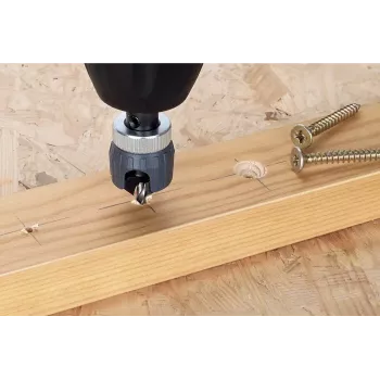 Skrūvju iestrādes palīgs Wolfcraft 2544000, sešstūra kāts, instrumentu tērauds, krāsainiem metāliem, 90° padziļinājums, iekļauta sešstūra atslēga