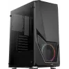PC korpuss AEROCOOL Zauron Midi Tower Melns — Midi-Tower, sānu logs, atbalsta ATX/microATX/Mini-ITX, maks. GPU 32.5 cm, CPU dzesētāja augstums 166 mm, 2x 3.5 collu nodalījumi, 4x 2.5 collu nodalījumi