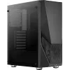 PC korpuss AEROCOOL Zauron Midi Tower Melns — Midi-Tower, sānu logs, atbalsta ATX/microATX/Mini-ITX, maks. GPU 32.5 cm, CPU dzesētāja augstums 166 mm, 2x 3.5 collu nodalījumi, 4x 2.5 collu nodalījumi