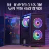 PC Midi Tower korpuss AEROCOOL Graphite‑G‑BK‑v2 — Melns, ATX/Micro‑ATX/Mini‑ITX, priekšā 2×140 mm + aizmugurē 1×140 mm