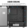 PC Midi Tower korpuss AEROCOOL Graphite‑G‑BK‑v2 — Melns, ATX/Micro‑ATX/Mini‑ITX, priekšā 2×140 mm + aizmugurē 1×140 mm
