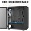 PC Midi Tower korpuss AEROCOOL Graphite‑G‑BK‑v2 — Melns, ATX/Micro‑ATX/Mini‑ITX, priekšā 2×140 mm + aizmugurē 1×140 mm