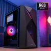 PC case AEROCOOL Raider Mini G V3 Mini-ITX / microATX, melns, sānu logs, zaļš LED, maks. GPU 285 mm, CPU dzesētājs 159 mm