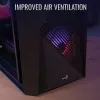 PC case AEROCOOL Raider Mini G V3 Mini-ITX / microATX, melns, sānu logs, zaļš LED, maks. GPU 285 mm, CPU dzesētājs 159 mm