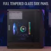 PC case AEROCOOL Raider Mini G V3 Mini-ITX / microATX, melns, sānu logs, zaļš LED, maks. GPU 285 mm, CPU dzesētājs 159 mm