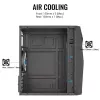 PC case AEROCOOL Raider Mini G V3 Mini-ITX / microATX, melns, sānu logs, zaļš LED, maks. GPU 285 mm, CPU dzesētājs 159 mm