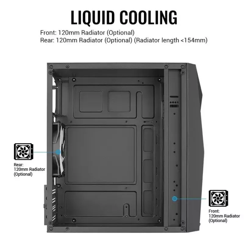 PC case AEROCOOL Raider Mini G V3 Mini-ITX / microATX, melns, sānu logs, zaļš LED, maks. GPU 285 mm, CPU dzesētājs 159 mm
