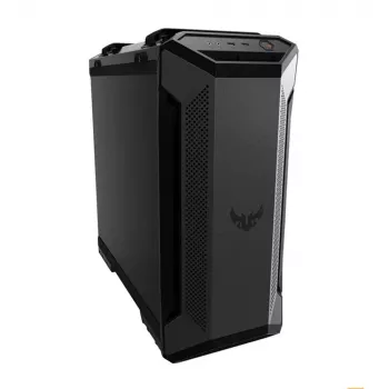 PC korpuss ASUS TUF Gaming GT501 Midi Tower — Melns, atbalsta ATX/Micro-ATX/Mini-ITX/E-ATX, 3x120 mm priekšā, 1x140 mm aizmugurē, 42 cm GPU, 18 cm CPU dzesētājs
