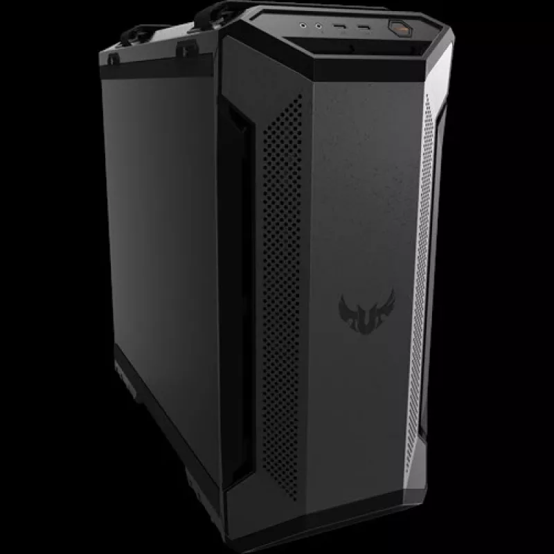 PC korpuss ASUS TUF Gaming GT501 Midi Tower — Melns, atbalsta ATX/Micro-ATX/Mini-ITX/E-ATX, 3x120 mm priekšā, 1x140 mm aizmugurē, 42 cm GPU, 18 cm CPU dzesētājs