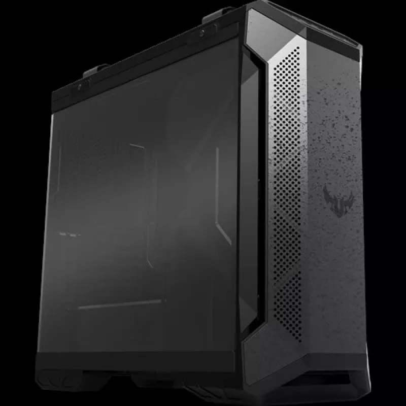 PC korpuss ASUS TUF Gaming GT501 Midi Tower — Melns, atbalsta ATX/Micro-ATX/Mini-ITX/E-ATX, 3x120 mm priekšā, 1x140 mm aizmugurē, 42 cm GPU, 18 cm CPU dzesētājs