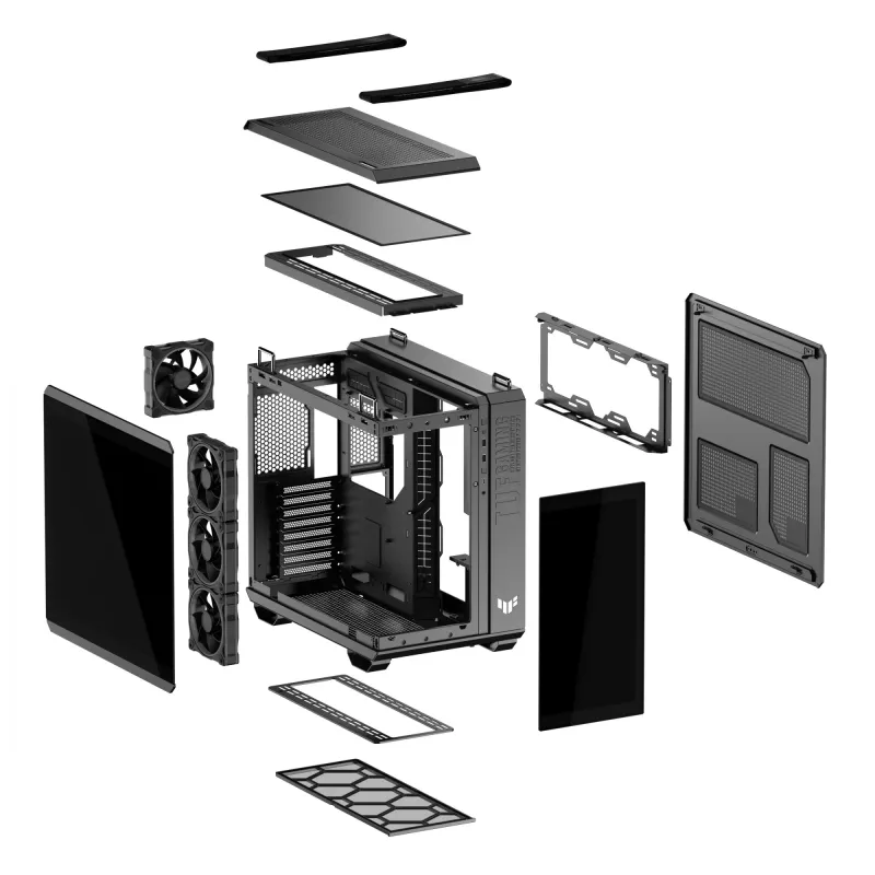 ASUS TUF GAMING GT502 Horizon TG ARGB Melns Midi Tower