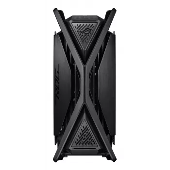 PC korpuss ASUS ROG Hyperion GR701 BTF Edition Tower — melns, rūdīts stikls, E-ATX/ATX/microATX atbalsts, 46 cm GPU, 420 mm augšējais radiators