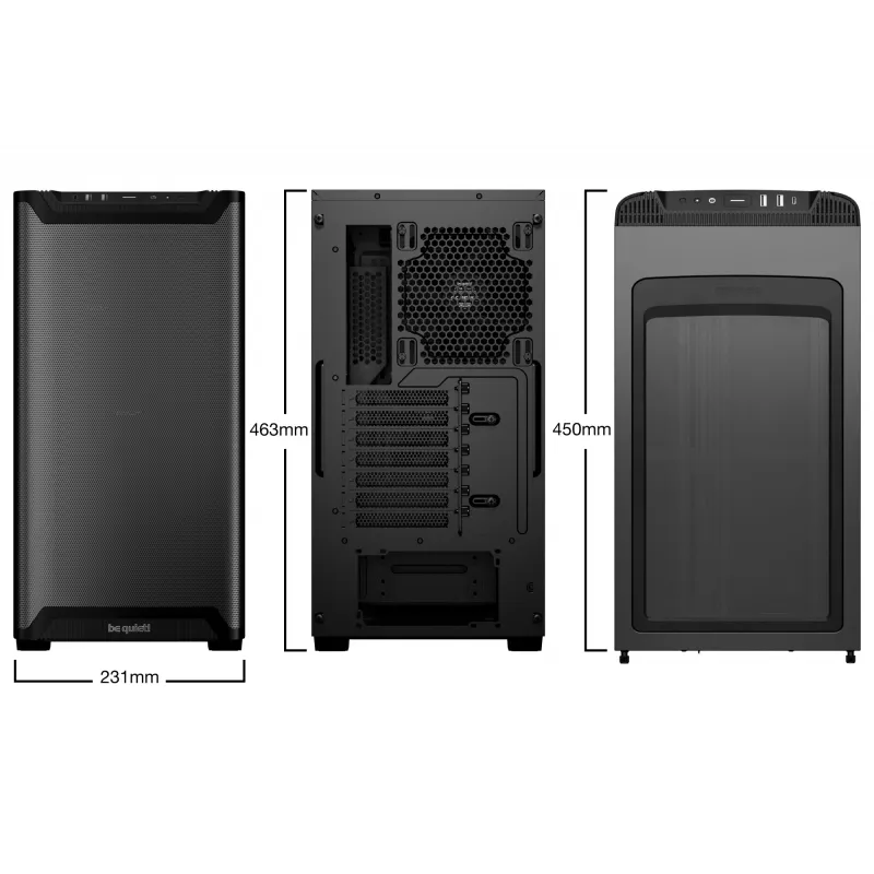 PC korpuss be quiet! PURE BASE 501 Airflow Midi Tower melns