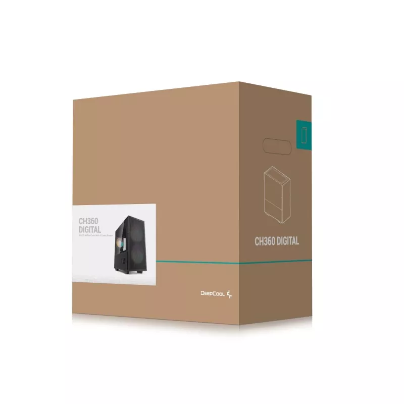 DEEPCOOL Ch360 Digital Micro Tower korpuss - melns