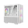 DeepCool CH360 Micro-ATX datora korpuss, rūdīts stikls, bez barošanas bloka, balts