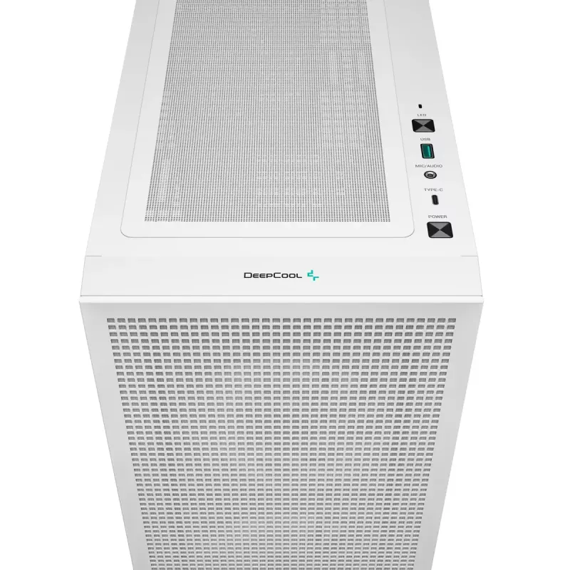 DeepCool CH360 Micro-ATX datora korpuss, rūdīts stikls, bez barošanas bloka, balts