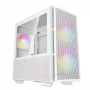 DeepCool CH360 Micro-ATX datora korpuss, rūdīts stikls, bez barošanas bloka, balts