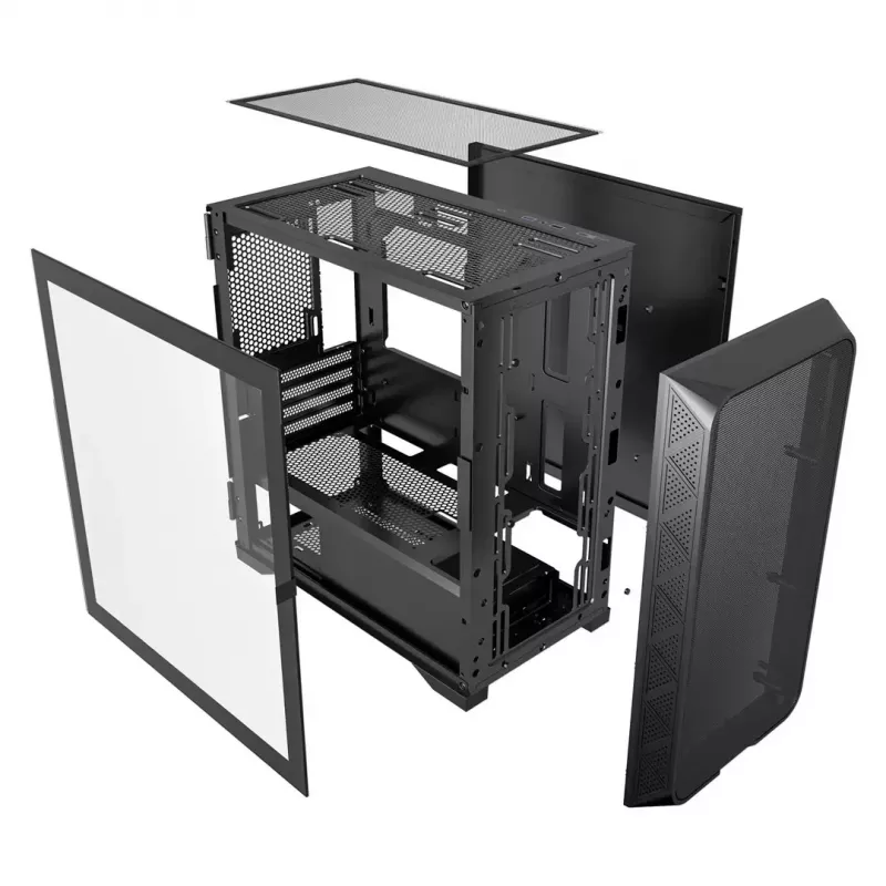 Datora korpuss Gembird CCC-FC-MK200 ATX korpuss melns