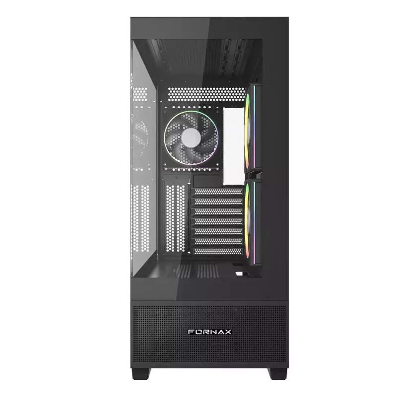 Datora korpuss GEMBIRD Fornax X550, ATX, melns