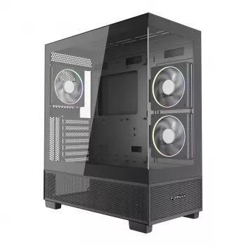 Datora korpuss GEMBIRD Fornax X550, ATX, melns