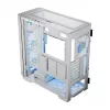Datora korpuss MODECOM HORIZON FLOW MIDI balta — Midi-Tower, ARGB, Rūdīts stikls, micro ATX, USB-C, 3x140 mm priekšā, 1x140 mm aizmugurē, GPU līdz 400 mm, CPU dzesētāja augstums 172 mm