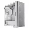 Datora korpuss MODECOM HORIZON FLOW MIDI balta — Midi-Tower, ARGB, Rūdīts stikls, micro ATX, USB-C, 3x140 mm priekšā, 1x140 mm aizmugurē, GPU līdz 400 mm, CPU dzesētāja augstums 172 mm