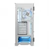 Datora korpuss MODECOM HORIZON FLOW MIDI balta — Midi-Tower, ARGB, Rūdīts stikls, micro ATX, USB-C, 3x140 mm priekšā, 1x140 mm aizmugurē, GPU līdz 400 mm, CPU dzesētāja augstums 172 mm