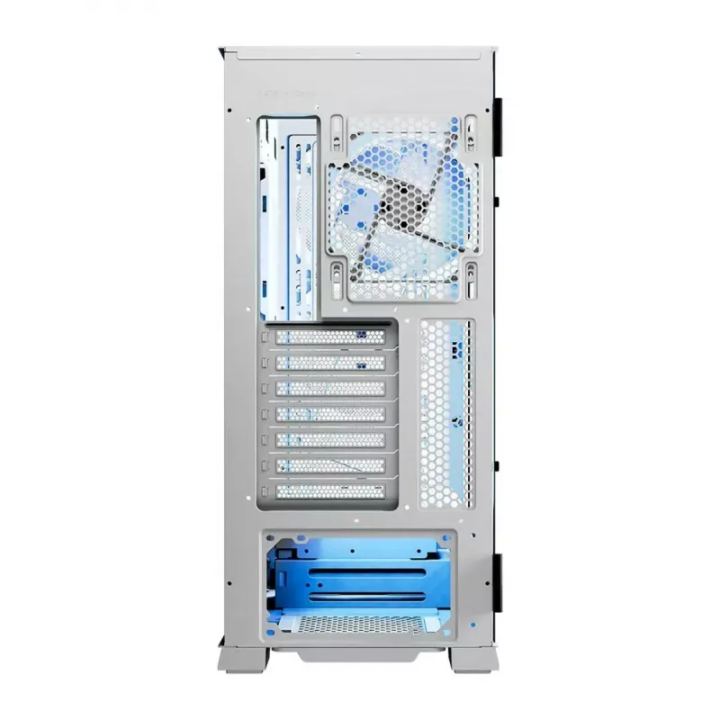 Datora korpuss MODECOM HORIZON FLOW MIDI balta — Midi-Tower, ARGB, Rūdīts stikls, micro ATX, USB-C, 3x140 mm priekšā, 1x140 mm aizmugurē, GPU līdz 400 mm, CPU dzesētāja augstums 172 mm