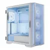 Datora korpuss MODECOM HORIZON FLOW MIDI balta — Midi-Tower, ARGB, Rūdīts stikls, micro ATX, USB-C, 3x140 mm priekšā, 1x140 mm aizmugurē, GPU līdz 400 mm, CPU dzesētāja augstums 172 mm