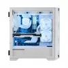 Datora korpuss MODECOM HORIZON FLOW MIDI balta — Midi-Tower, ARGB, Rūdīts stikls, micro ATX, USB-C, 3x140 mm priekšā, 1x140 mm aizmugurē, GPU līdz 400 mm, CPU dzesētāja augstums 172 mm