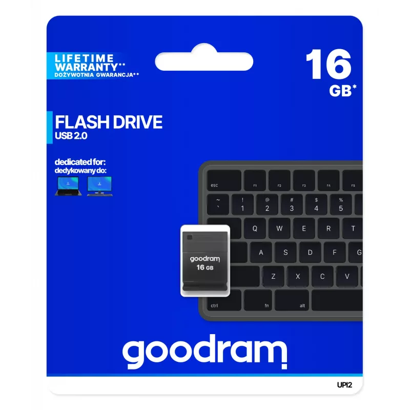 Goodram UPI2 USB zibatmiņa 16 GB USB Type-A 2.0 Melna