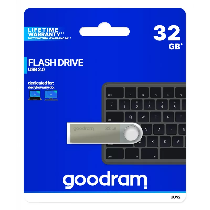 Goodram UUN2 USB zibatmiņa 32 GB USB Type-A 2.0 Sudraba