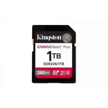 Kingston Technology 1TB Canvas React Plus SDXC UHS-II 280R/150W U3 V60 Full HD/4K