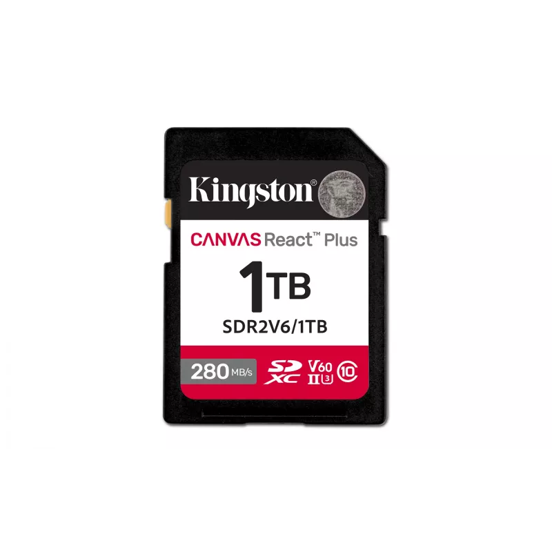 Kingston Technology 1TB Canvas React Plus SDXC UHS-II 280R/150W U3 V60 Full HD/4K